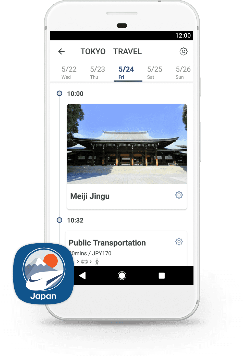 japan travel app train