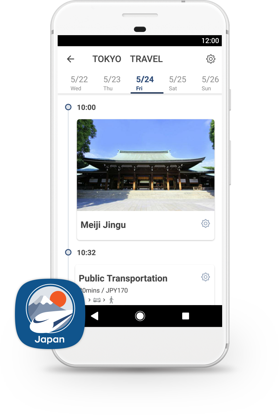 Japan Travel App Image